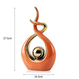 Abstract Ceramic Sculpture Golden Art Statue Modern Home Decor Accessories Living Room Desk Office Supplies Crafts Gifts