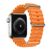 Silicone Strap For watch band 44mm 40mm 49mm 45mm 41mm 38mm accessorie correa bracelet iWatch Ultra 2 series 7 6 5 se 8 9 - Lootquake