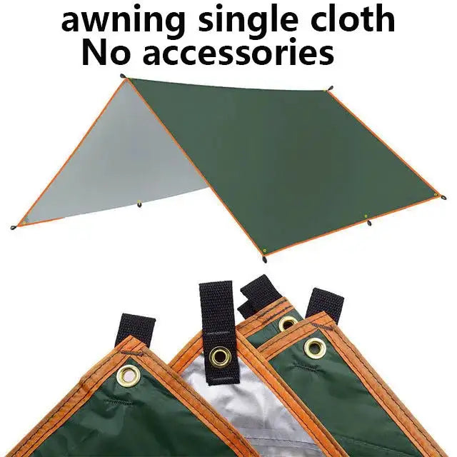 4x3m 3x3m Awning Waterproof Tarp Tent Shade Ultralight Garden Canopy Sunshade Outdoor Camping Hammock Rain Fly Beach Sun Shelter - Lootquake