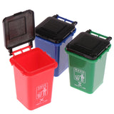 1:12 Dollhouse Mini Trash Can Garbage Truck Cans Curbside Vehicle Garbage Separation Bin Storage Box Home Desk Dustbin