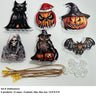 Décorations d'Halloween à suspendre, chat noir effrayant, citrouille, fantôme, tête de mort, chapeau de sorcière, chauve-souris, petits pendentifs, accessoires de décoration de vacances délicats