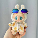 Labubu Doll Clothes Beach Resort Style Overalls Labubu Idol V1 V2 Dolls Clothing Accessories 15/17cm Plush Doll Universal