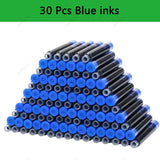 Juego de 33 plumas estilográficas Kawaii con tinta reemplazable, tinta negra, azul y roja EF de 0,38 mm, bolígrafos escolares, material de oficina, papelería para escribir.