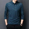 Polos de negocios formales estampados para hombre, sudaderas holgadas de corte regular, ropa de calle de algodón, tendencias de moda 2024 a granel