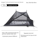 Tienda de campaña para acampar y hacer senderismo al aire libre, sin varillas, de nailon 15D, con pirámide doble A y revestimiento de silicona de doble cara, ASTA GEAR Yun Chuan