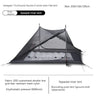 Tienda de campaña para acampar y hacer senderismo al aire libre, sin varillas, de nailon 15D, con pirámide doble A y revestimiento de silicona de doble cara, ASTA GEAR Yun Chuan