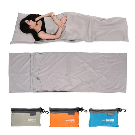 Lightweight Outdoor Sleeping Bag Liner Polyester Pongee Portable Single Sleeping Bags Camping Travel Hotel Sleep Bag 75*210CM - Lootquake