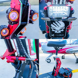 Patinete eléctrico grande K14 de 10000 W con motor dual, 72 V, 40 Ah, neumáticos todoterreno de 14 pulgadas, velocidad máxima de 90 a 120 km/h, freno hidráulico.