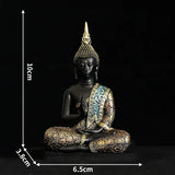 Estatua grande de Buda de Tailandia, escultura de Buda de resina verde hecha a mano, budismo hindú, fengshui, figura de meditación, decoración del hogar