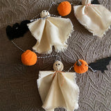 Halloween Ghost Garland Spooky Hanging Decor for Farmhouse Party Halloween Decoration Scary Hanging Ornaments