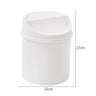 Mini Desktop Bin Small Trash Can Tube with Cover Bedroom Trash Can Garbage Can Clean Workspace Storage Box