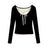 2024 Summer Kawaii Sweet Y2k Crop Tops Woman Casual Slim Long Sleeve Blouse Solid Korean Fashion Bodycon Pullover Office Lady - Lootquake