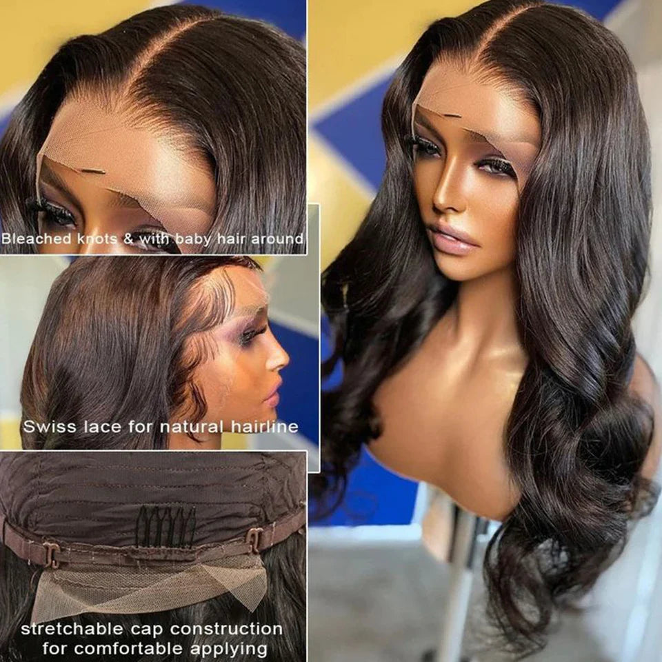 Body Wave T-Part Lace Wig | Transparent Lace Front Malaysian Human Hair