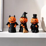New Halloween Decorations Pumpkin Holiday Party Home Living Room Desktop Decorations Spooky Doll Resin Ornaments