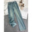 Blue Women Jeans Streetwear Vintage Fashion High Waisted Wide Leg Jean Female Trouser Letter Hip Hop Baggy Blue Denim Pants - Lootquake