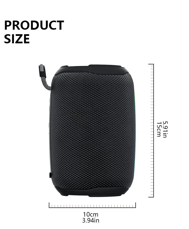 Super Powerful Wireless 5.3 Bluetooth Speaker RGB Light Caixa De Som Enhanced Bass IPX6 Waterproof Subwoofer 3D Stereo Sound Box