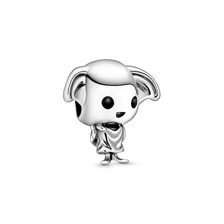 MINISO Charms de plata de ley 925 para pulseras originales de Harry Potter de 3 mm, colgantes para mujer, joyería DIY, regalos