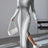 2024 Spring/Summer Knitted Dress Slim Fit Fashion Casual Women's Lapel Long sleeved Dress Concave Stripe Solid Color Long Dress - Lootquake