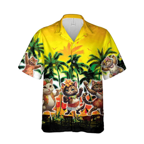 3D Print Hula Girl Graphic Beach Shirts For Men Casual Short Sleeve Hawaiian Dancer Blouses Aloha Beach Button Shirts Mens Tops - Lootquake