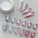 Moonlight Mirror Nail Powder Aurora Silver Glitter Metallic Effect UV Gel Polish for Manicure DIY Nail  Art Design Decoration
