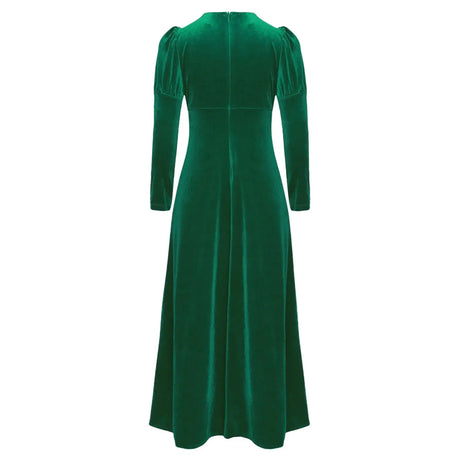 Girls Velvet Medieval Princess Dress Long Sleeve Renaissance Retro Robe Ancient Roman Long Dress for Halloween Carnival Party - Lootquake