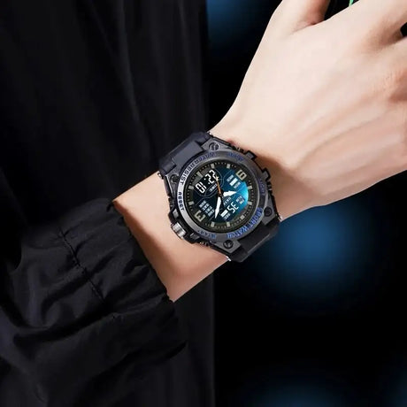 [Men's Digital Chronograph Watch] Multi-sport Chronograph Watch Men's Digital Quartz Watch With Alarm Luminous Date The Ideal Gi - Lootquake