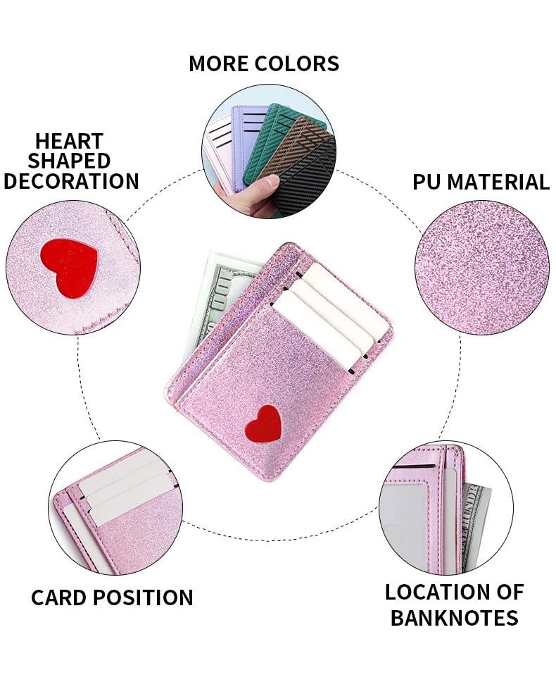 Ultra-thin PU Leather Wallet Credit Card ID Card Holder Male Business ID Card Case for Male And Female Card Holders