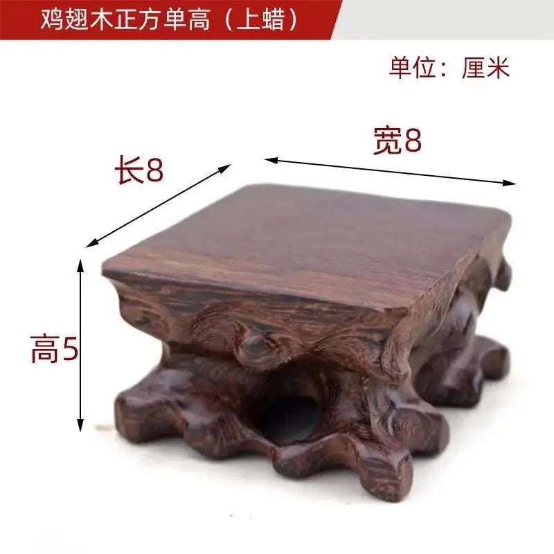 Expositor de estatuas de figuritas sencillas, bases de madera maciza en miniatura, juegos de café y té, pedestal, jarrón, maceta, mesa de clasificación de bonsáis
