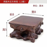 Expositor de estatuas de figuritas sencillas, bases de madera maciza en miniatura, juegos de café y té, pedestal, jarrón, maceta, mesa de clasificación de bonsáis