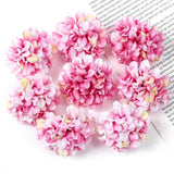 10Pcs Artificial Flowers Silk Hydrangea Fake Flower Head For Wedding Decoration Party Home Decor DIY Wreath Gift Craft Accessory
