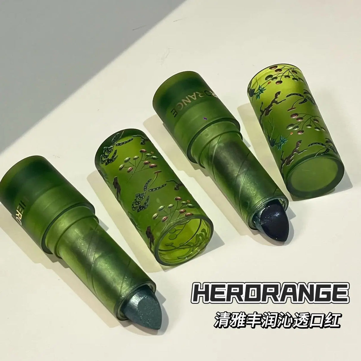 HERORANGE Black Lipstick Elegant Plump Moisturizing  Transparent  Black Shiny  Cross-Border Makeup