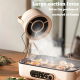 Desktop Range Hood, Portable Range Hood with 3 Speed Adjustment, Detachable Filter Screen Adsorbed Oil, Mini Range Hood Kitchen