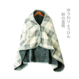 Wearable Plaid Fleece Blanket Polyester Blanket with Button Winte Warm Throws on Sofa Bed Travel Thicken Bedroom Plaids  Blanket