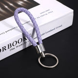 Originality PU Leather Metal Organization Rope Keychain Personality Custom Name Text Keyring Car Moto Key Ring Chain Gift - Lootquake
