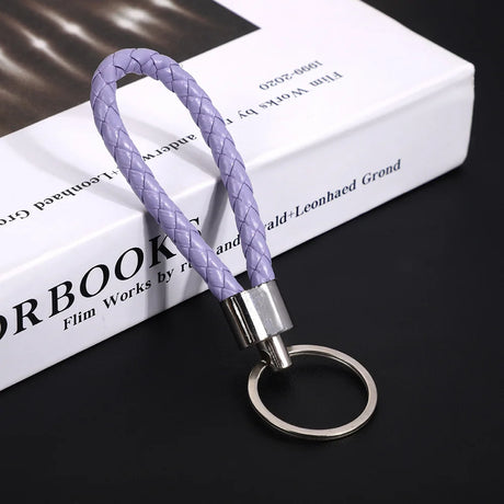 Originality PU Leather Metal Organization Rope Keychain Personality Custom Name Text Keyring Car Moto Key Ring Chain Gift - Lootquake