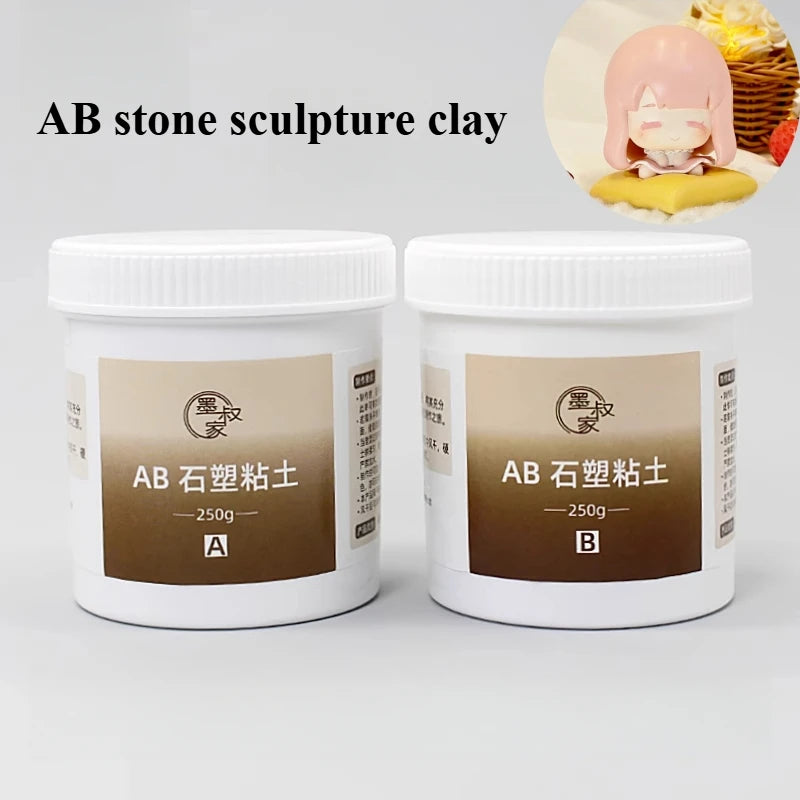 Argile pour sculpture sur pierre AB 100 g/200 g/500 g/set, résistante et imperméable, peut être polie, très faible expansion, sans volume, couleur des bords