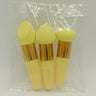 Lot de 3 pinceaux de maquillage pour femme, houppette à tête de champignon, pour fond de teint, correcteur, estompeur, avec manche lisse, outils de beauté
