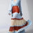 Elegant Ruffle Dress for Women Tiered A-Line Sweet Fashion Lantern Sleeve V-Neck Patchwork Layer Long Dress for Autumn 2024 - Lootquake