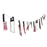 Halloween Decoration Horror House Bloody Weapons Garland Banner Halloween Bar Club Zombie Vampire Party Decorations Supplies