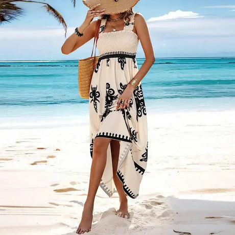 Summer Holiday Dress Women Casual Sleeveless A-Line Party Long Dress Boho Casual Sleeveless Party Dress 2024 - Lootquake