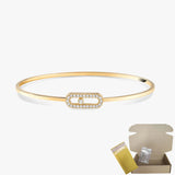 Pulsera de mujer en plata de ley S925, serie clásica MOVE/TWIN, pulsera de diamantes franceses, regalo navideño, joyería de alta calidad.