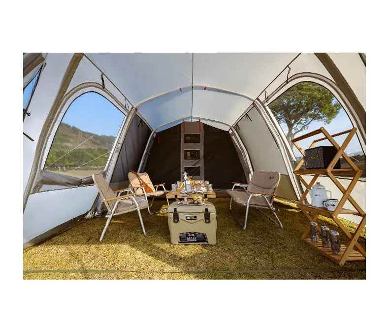 MOBI GARDEN Camping LS4 Tunnel Tent Living Shell Tent Large Blow Tent Invite Space Two Bedrooms