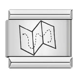 1pc New Designer Exploration Hotel Map Tent Charm Links Fit 9mm Bracelet Stainless Steel Jewelry DIY Making Bangle - Lootquake