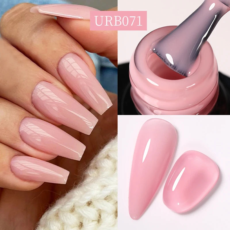 UR SUGAR Blue Color Rubber Base Gel Nail Polish Gold Glitter Base Gel Top Coat Soak Off UV LED Gel Nail Art Varnish Manicure