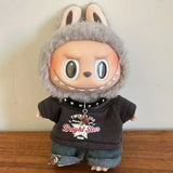 Ropa para muñecas Labubu, estilo hip hop americano, accesorios de ropa para muñecas V1 y V2, diseñador de ropa Labubu, juguete para muñecas de 15/17 cm
