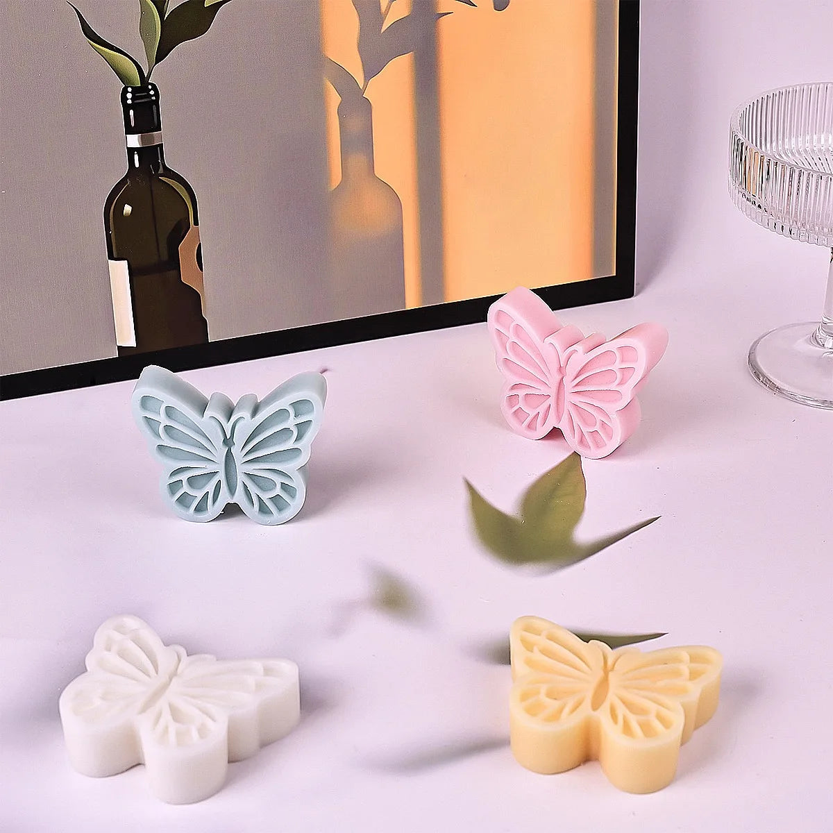 Sculpture Beautiful Butterfly Candle Silicone Mold DIY Insect Series Resin Mould Aromatherapy Soap Gypsum Handmade Home Decor