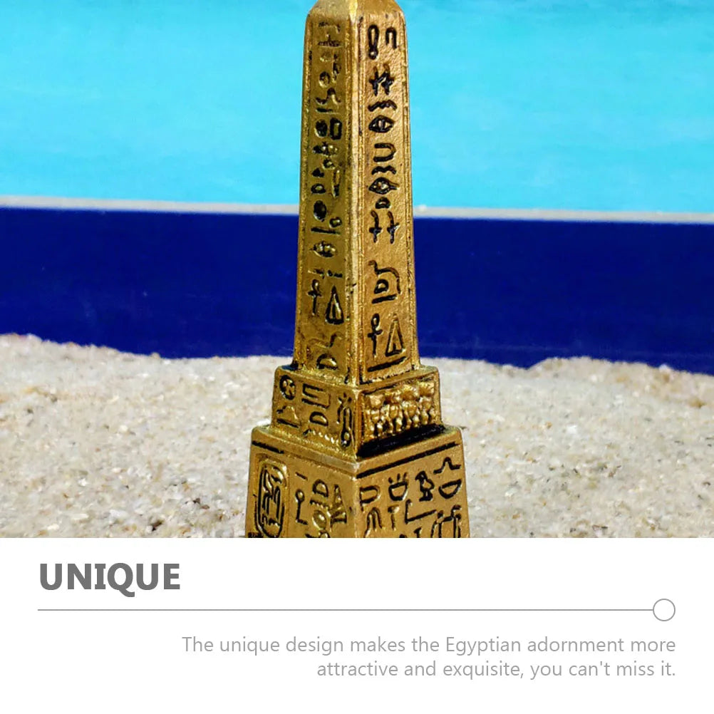 Egyptian Obelisk Figurine Statue Egyptian Obelisk Psychological Sandbox Tower Ornament Figurine Desktop Egyptian Tower Ornament