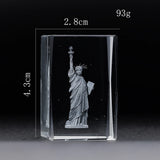 Statue of Liberty Transparent Crystal Inside Carved Desktop Feng Shui Paperweight Holiday Gifts Fine Home Decorations Souvenirs