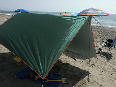 4x3m 3x3m Awning Waterproof Tarp Tent Shade Ultralight Garden Canopy Sunshade Outdoor Camping Hammock Rain Fly Beach Sun Shelter - Lootquake