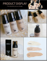 Base de maquillaje líquida profesional para rostro, cobertura total, corrector, hidratante, control de grasa, base de maquillaje, iluminador, maquillaje facial.